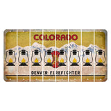 Colorado Denver Firefighter Cut License Plate Strips (Set of 8)