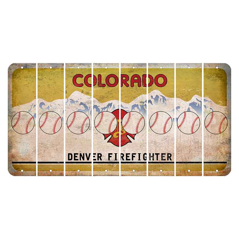 Colorado Denver Firefighter Cut License Plate Strips (Set of 8)