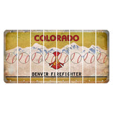 Colorado Denver Firefighter Cut License Plate Strips (Set of 8)