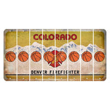 Colorado Denver Firefighter Cut License Plate Strips (Set of 8)