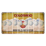 Colorado Denver Firefighter Cut License Plate Strips (Set of 8)