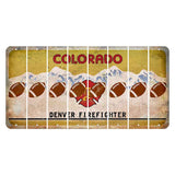 Colorado Denver Firefighter Cut License Plate Strips (Set of 8)