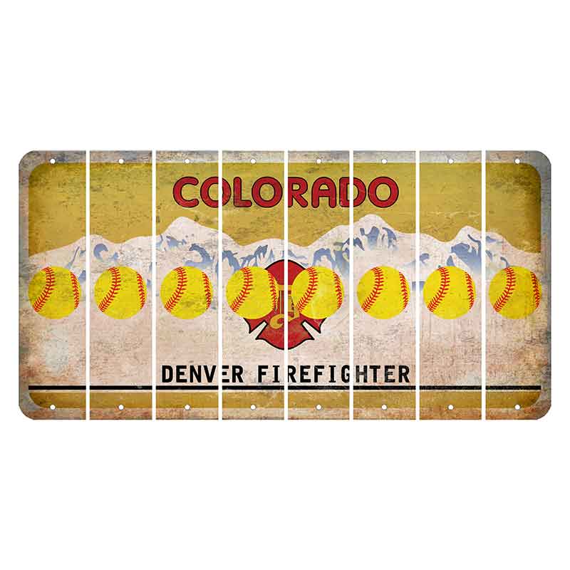 Colorado Denver Firefighter Cut License Plate Strips (Set of 8)