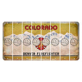 Colorado Denver Firefighter Cut License Plate Strips (Set of 8)