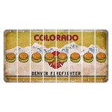 Colorado Denver Firefighter Cut License Plate Strips (Set of 8)