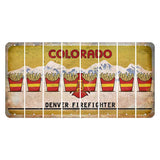 Colorado Denver Firefighter Cut License Plate Strips (Set of 8)