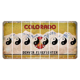 Colorado Denver Firefighter Cut License Plate Strips (Set of 8)