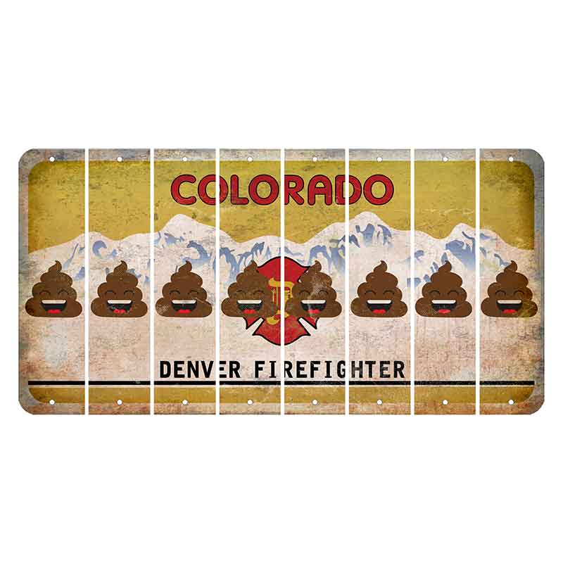 Colorado Denver Firefighter Cut License Plate Strips (Set of 8)