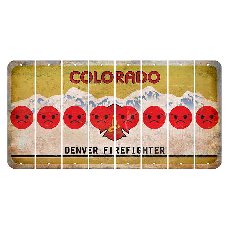 Colorado Denver Firefighter Cut License Plate Strips (Set of 8)