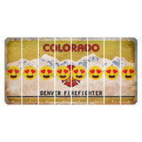 Colorado Denver Firefighter Cut License Plate Strips (Set of 8)