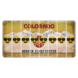 Colorado Denver Firefighter Cut License Plate Strips (Set of 8)