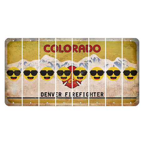 Colorado Denver Firefighter Cut License Plate Strips (Set of 8)