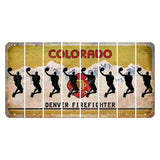 Colorado Denver Firefighter Cut License Plate Strips (Set of 8)