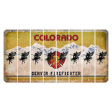 Colorado Denver Firefighter Cut License Plate Strips (Set of 8)