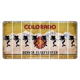 Colorado Denver Firefighter Cut License Plate Strips (Set of 8)