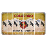 Colorado Denver Firefighter Cut License Plate Strips (Set of 8)