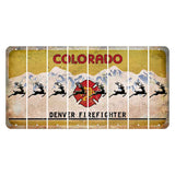 Colorado Denver Firefighter Cut License Plate Strips (Set of 8)