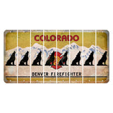 Colorado Denver Firefighter Cut License Plate Strips (Set of 8)