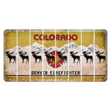 Colorado Denver Firefighter Cut License Plate Strips (Set of 8)