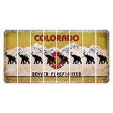 Colorado Denver Firefighter Cut License Plate Strips (Set of 8)