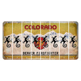 Colorado Denver Firefighter Cut License Plate Strips (Set of 8)