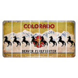 Colorado Denver Firefighter Cut License Plate Strips (Set of 8)