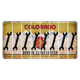 Colorado Denver Firefighter Cut License Plate Strips (Set of 8)