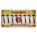 Colorado Denver Firefighter Cut License Plate Strips (Set of 8)