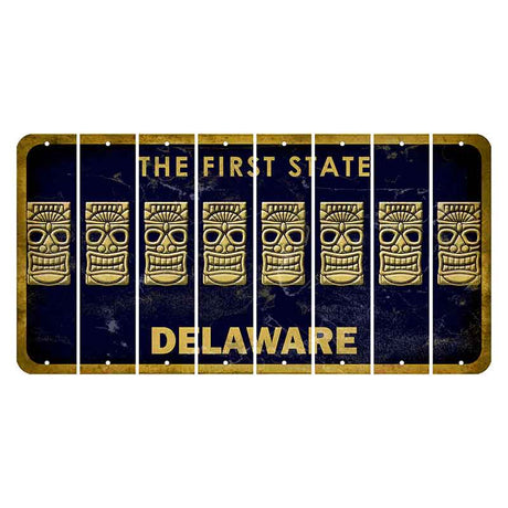 Delaware The First State Cut License Plate Strips (Set of 8)