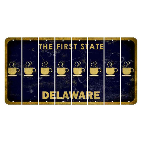 Delaware The First State Cut License Plate Strips (Set of 8)