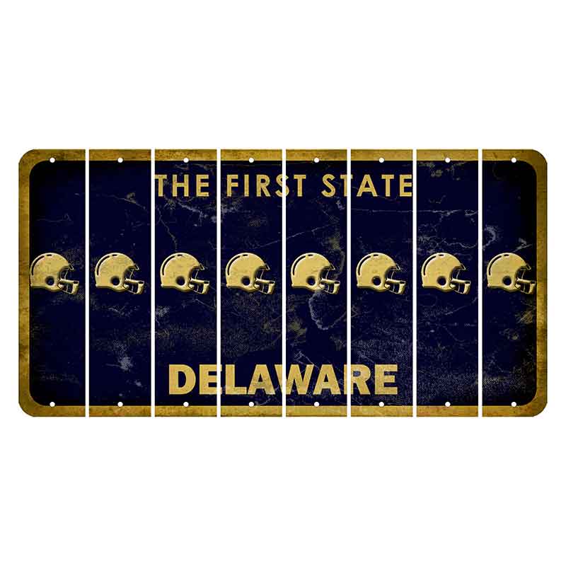 Delaware The First State Cut License Plate Strips (Set of 8)