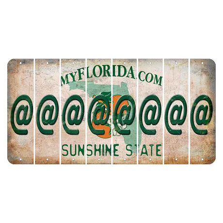 Florida Orange Blossom Cut License Plate Strips (Set of 8)