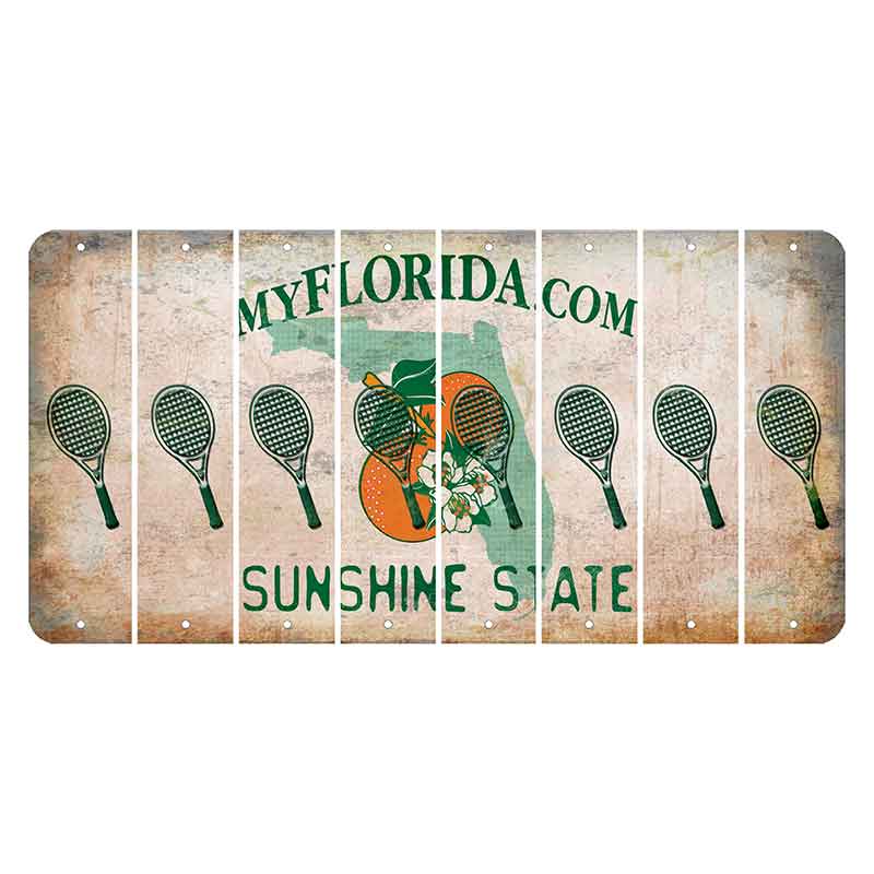 Florida Orange Blossom Cut License Plate Strips (Set of 8)