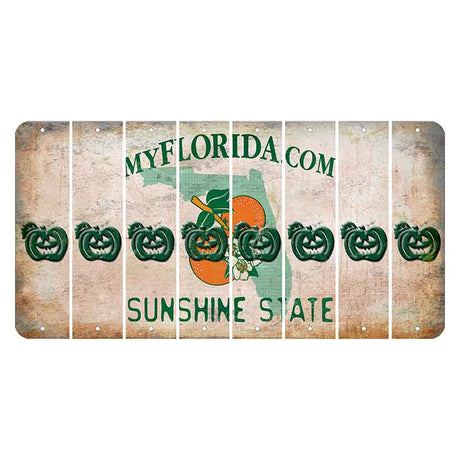 Florida Orange Blossom Cut License Plate Strips (Set of 8)