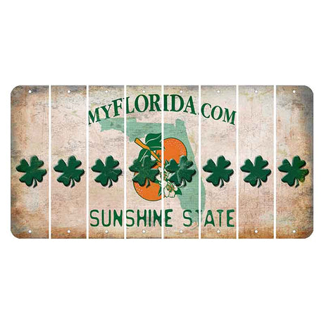 Florida Orange Blossom Cut License Plate Strips (Set of 8)