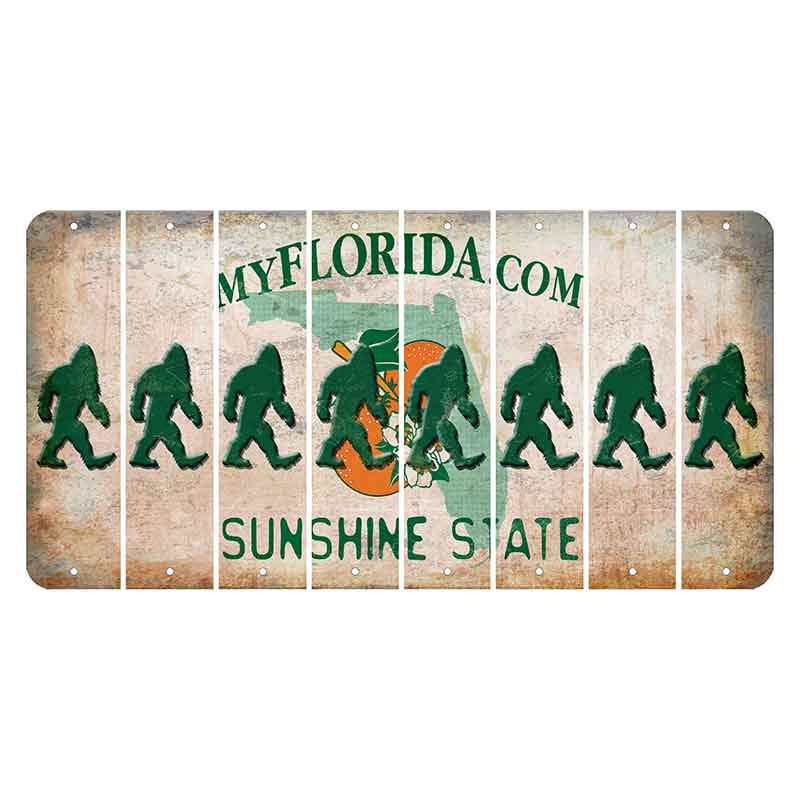 Florida Orange Blossom Cut License Plate Strips (Set of 8)