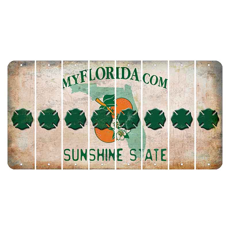 Florida Orange Blossom Cut License Plate Strips (Set of 8)