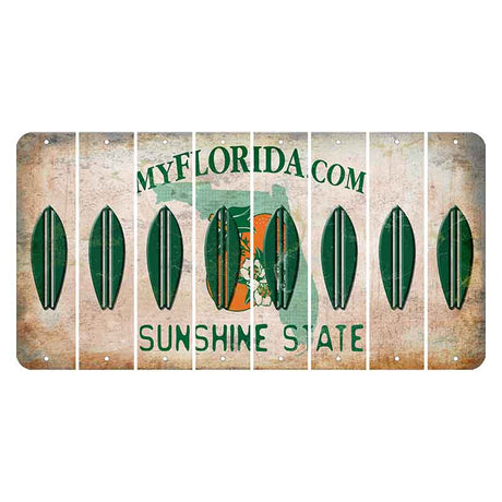 Florida Orange Blossom Cut License Plate Strips (Set of 8)