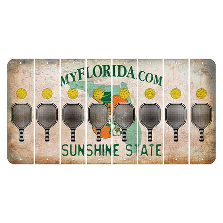 Florida Orange Blossom Cut License Plate Strips (Set of 8)