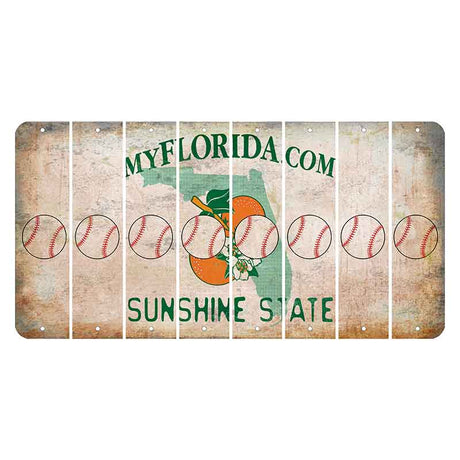 Florida Orange Blossom Cut License Plate Strips (Set of 8)