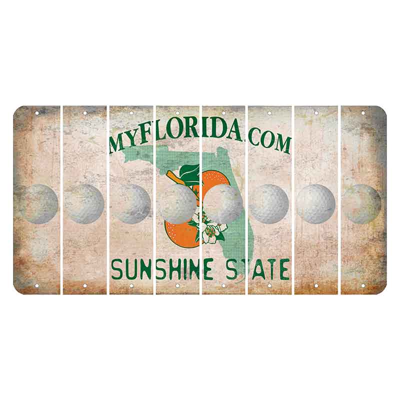 Florida Orange Blossom Cut License Plate Strips (Set of 8)