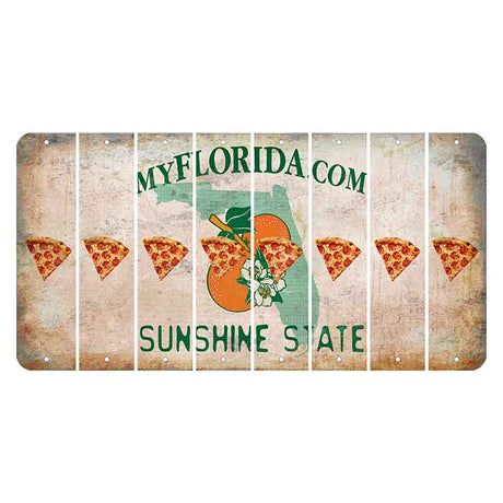 Florida Orange Blossom Cut License Plate Strips (Set of 8)