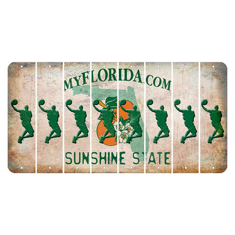 Florida Orange Blossom Cut License Plate Strips (Set of 8)