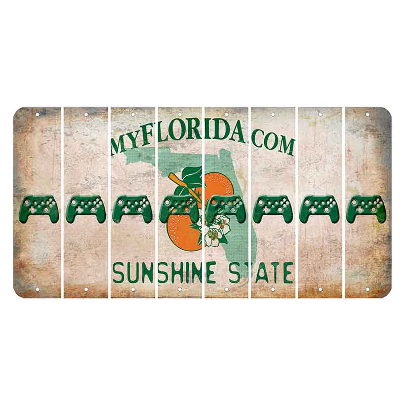 Florida Orange Blossom Cut License Plate Strips (Set of 8)