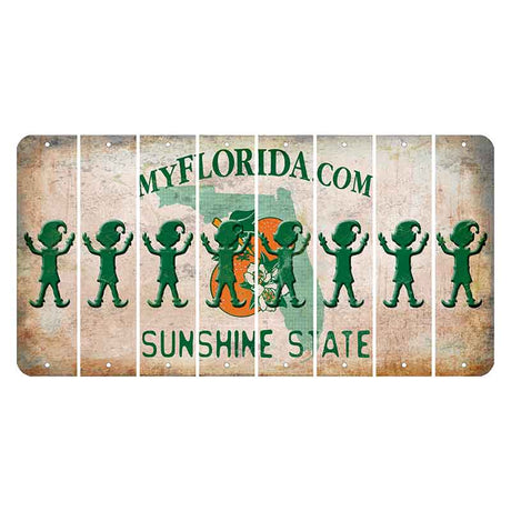 Florida Orange Blossom Cut License Plate Strips (Set of 8)