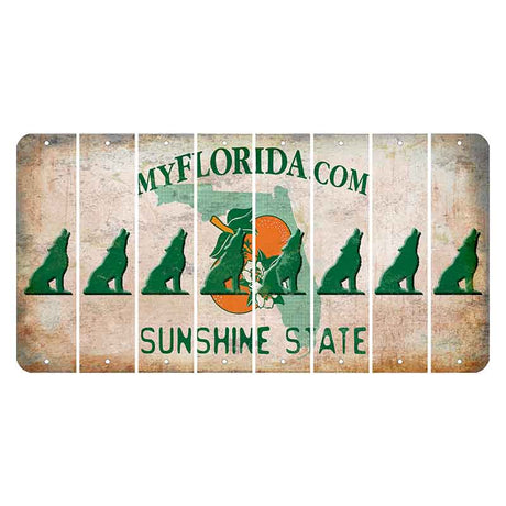 Florida Orange Blossom Cut License Plate Strips (Set of 8)