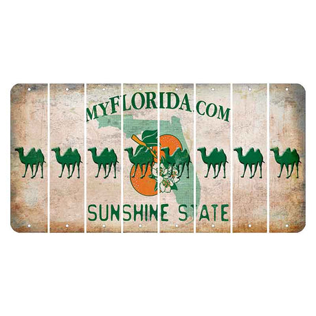 Florida Orange Blossom Cut License Plate Strips (Set of 8)