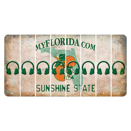 Florida Orange Blossom Cut License Plate Strips (Set of 8)