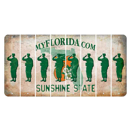 Florida Orange Blossom Cut License Plate Strips (Set of 8)