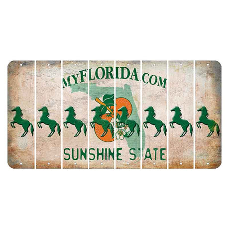 Florida Orange Blossom Cut License Plate Strips (Set of 8)